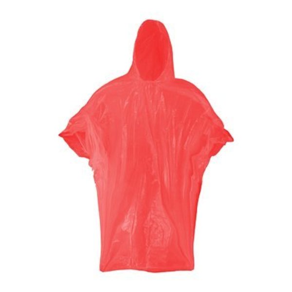 Safety Works 1Sz Red Economy Poncho 49900